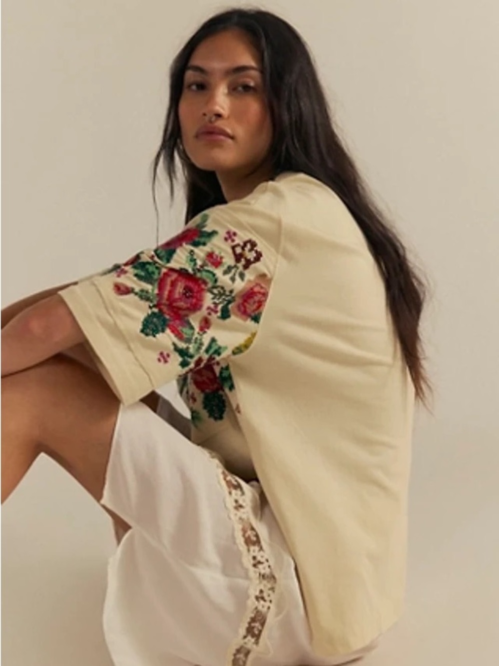 Free People Antique Bloom Tee | XL | SOLD OUT ONLINE - Picture 2 of 4